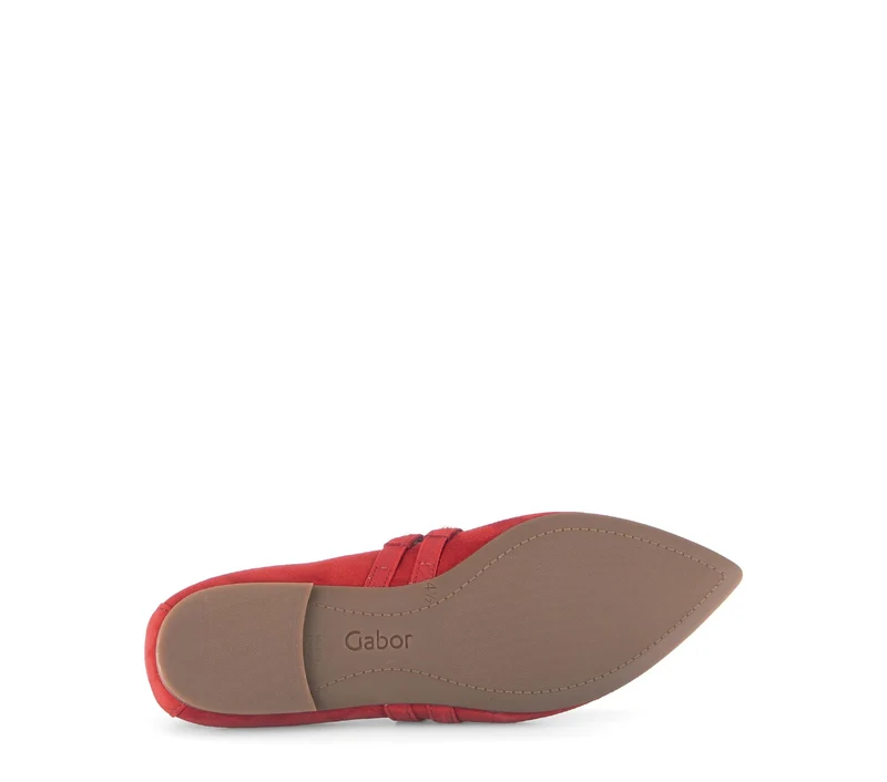 Ballerines rouges en velours