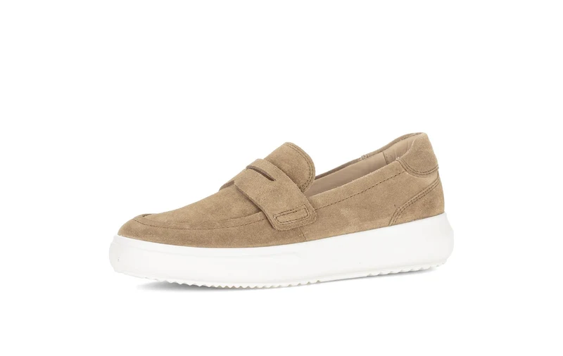 Mocassin beige en nubuck