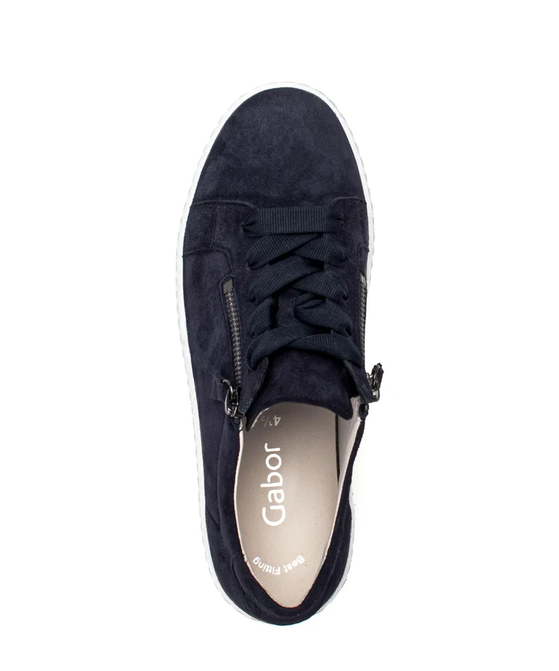 Baskets bleues en cuir