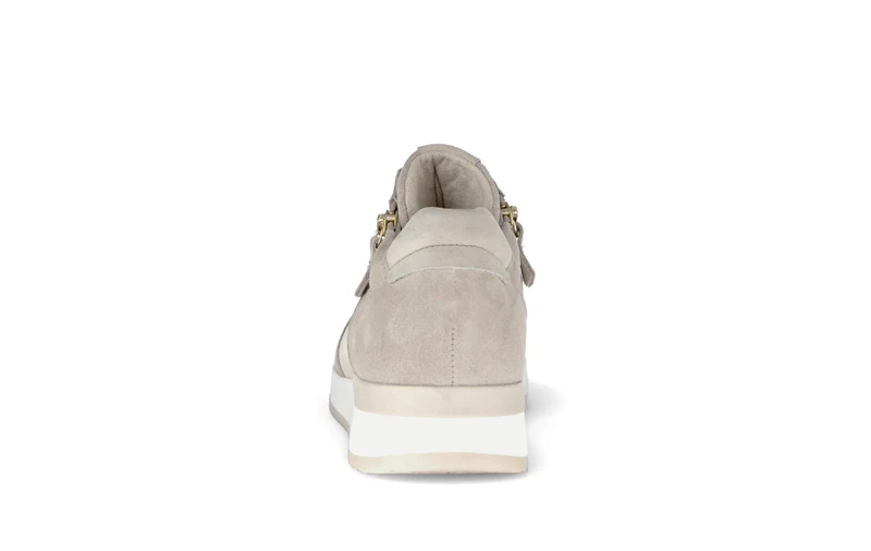 Baskets beiges en cuir