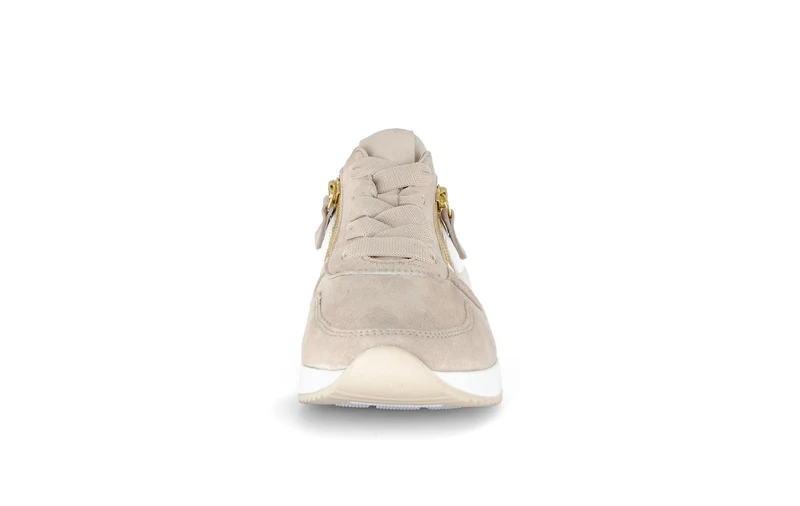 Baskets beiges en cuir