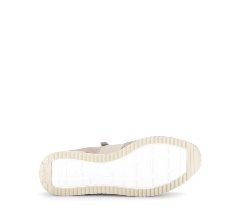 Baskets beiges en cuir