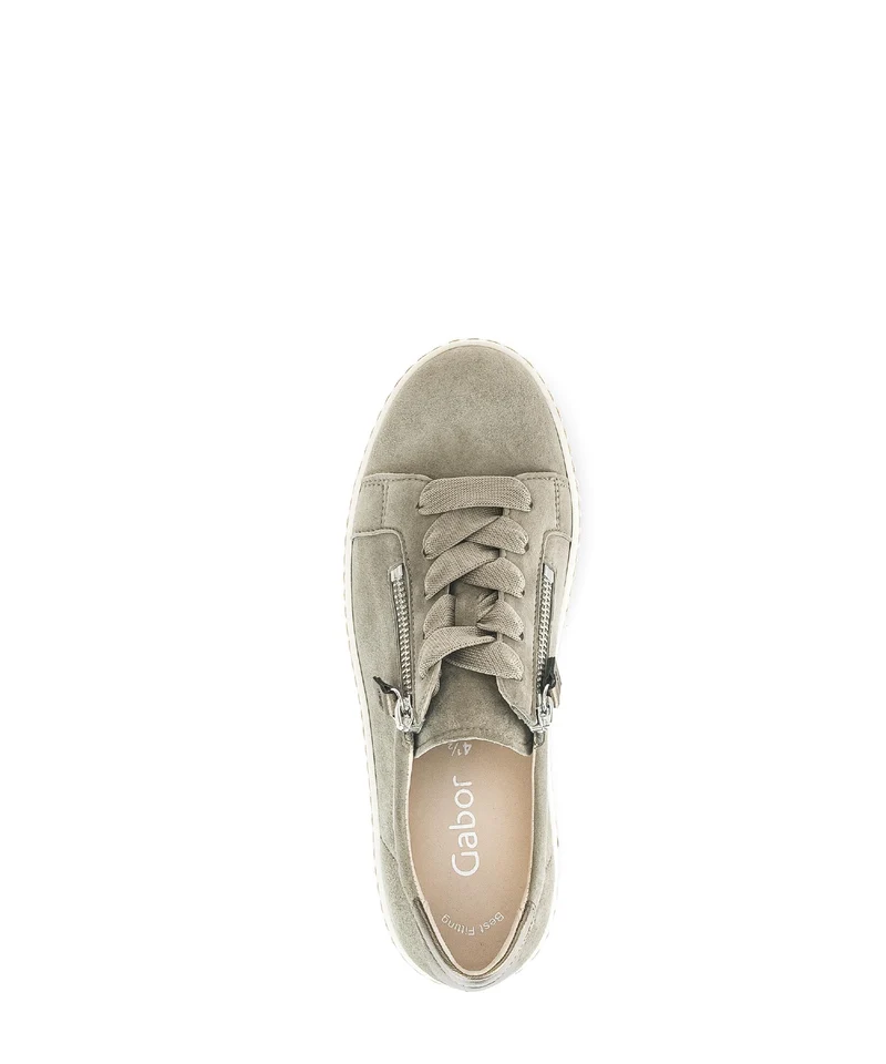 Baskets vertes en nubuck