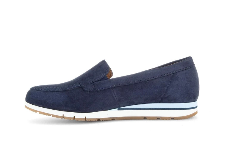 Mocassins bleues en nubuck