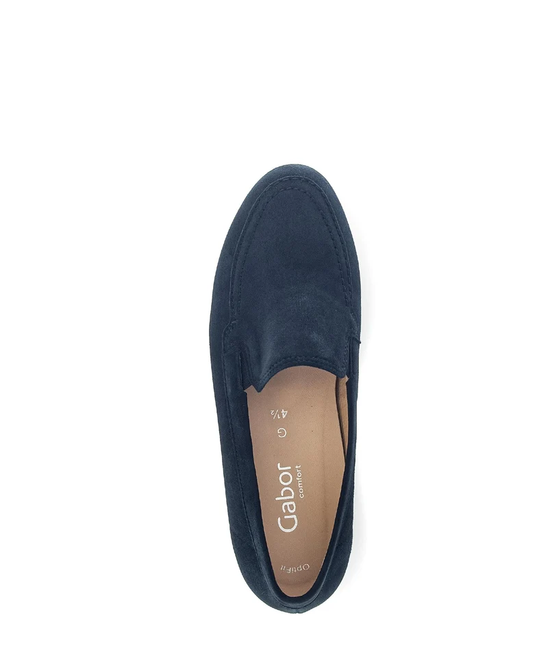 Mocassins bleues en nubuck