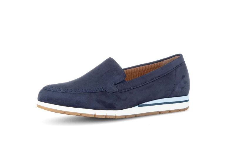 Mocassins bleues en nubuck