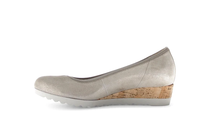 Ballerines beiges/irisées en nubuck