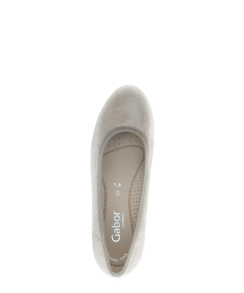 Ballerines beiges/irisées en nubuck