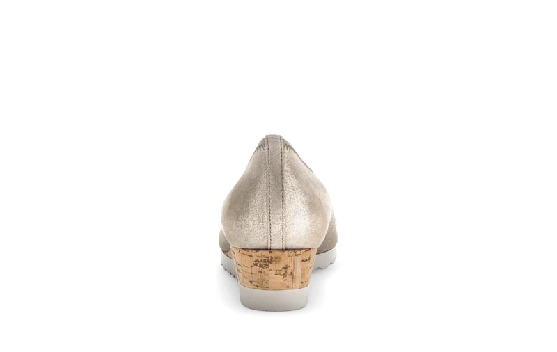 Ballerines beiges/irisées en nubuck