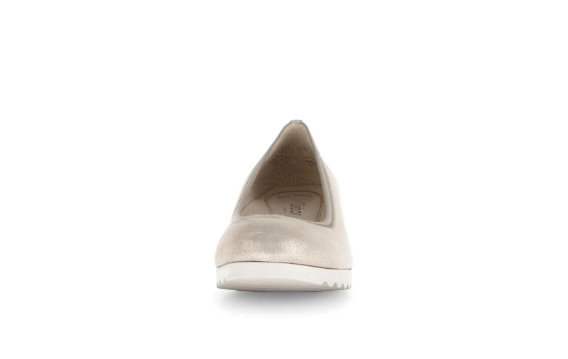 Ballerines beiges/irisées en nubuck