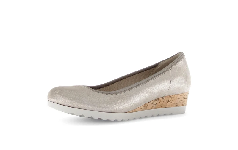 Ballerines beiges/irisées en nubuck