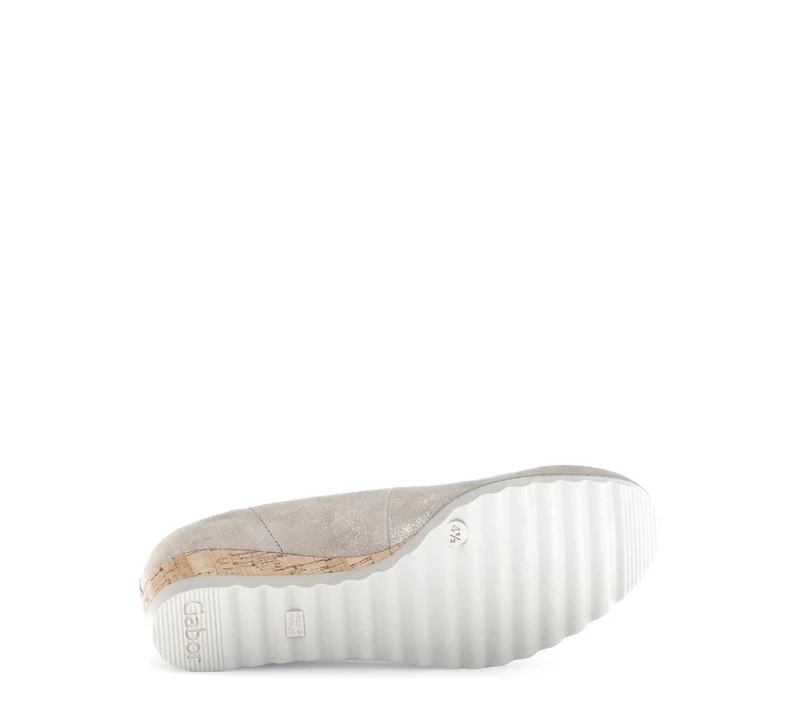 Ballerines beiges/irisées en nubuck