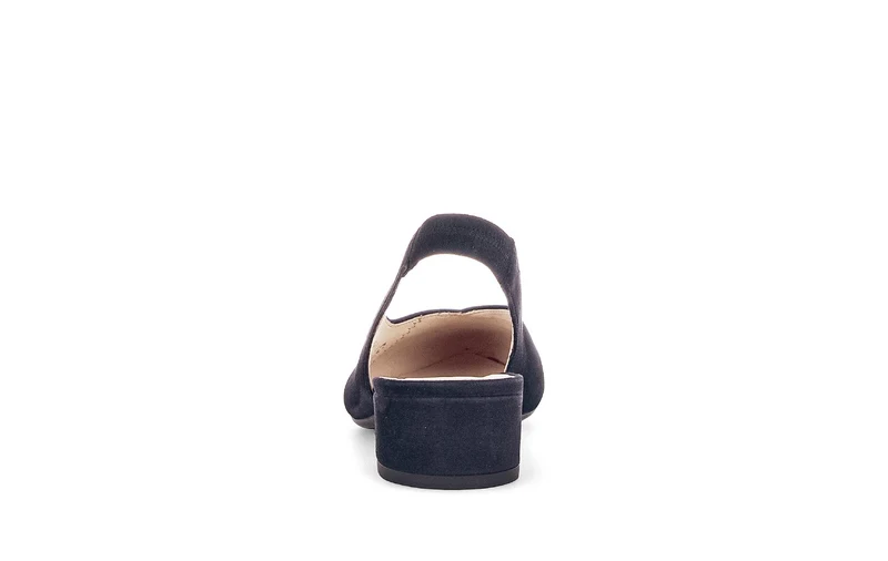 Escarpins à bride arrière bleu marine en Nubuck