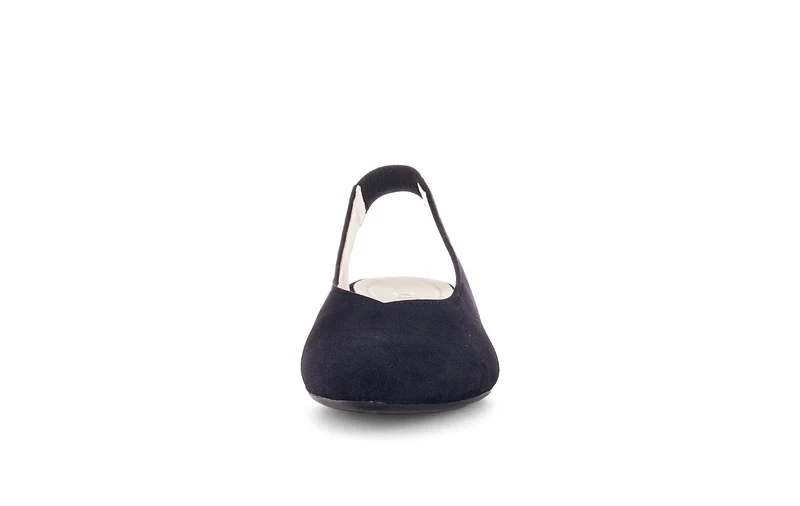 Escarpins à bride arrière bleu marine en Nubuck