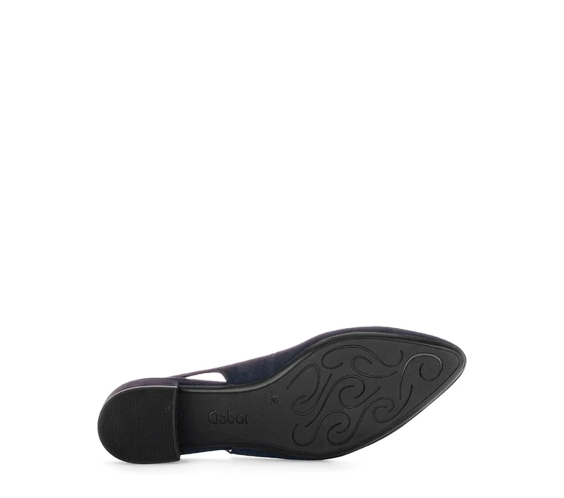 Escarpins à bride arrière bleu marine en Nubuck