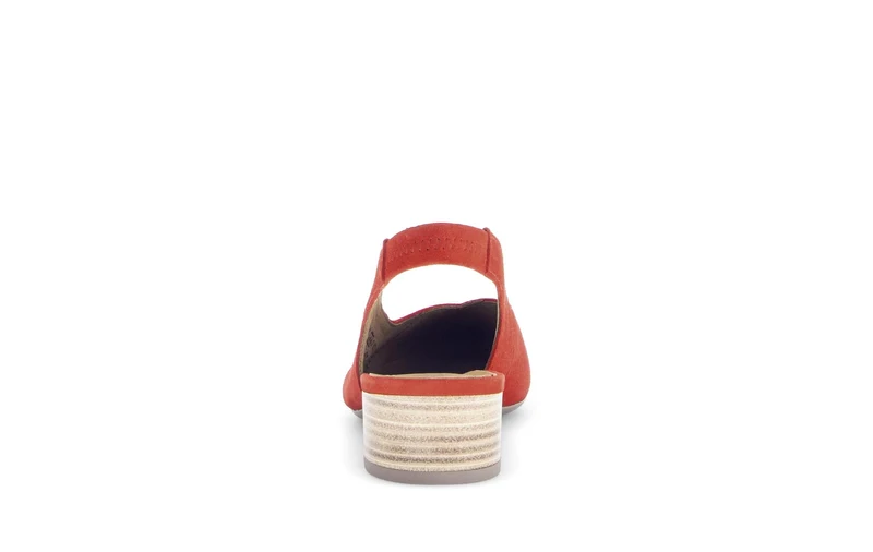 Escarpins à bride arrière rouges en Nubuck