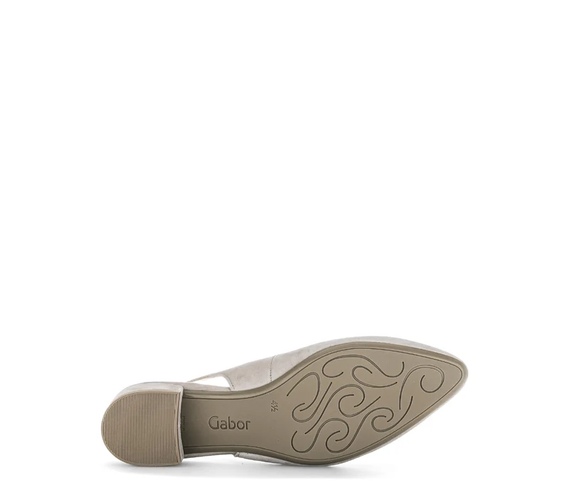 Escarpins à bride arrière beiges en Nubuck