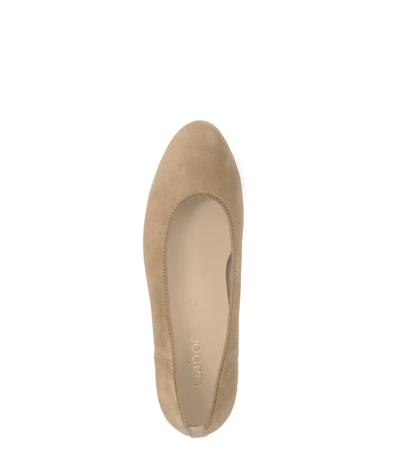 Escarpins beiges en cuir