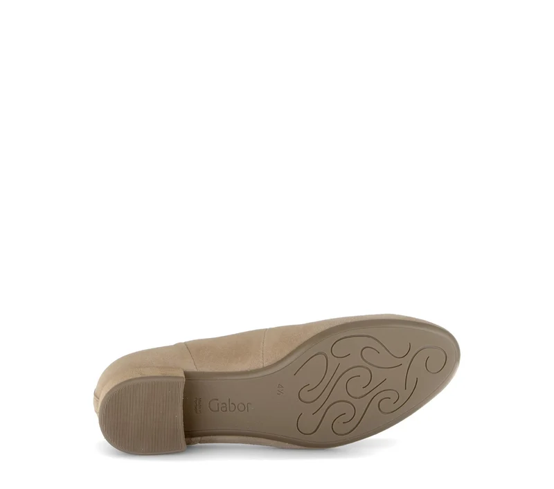 Escarpins beiges en cuir