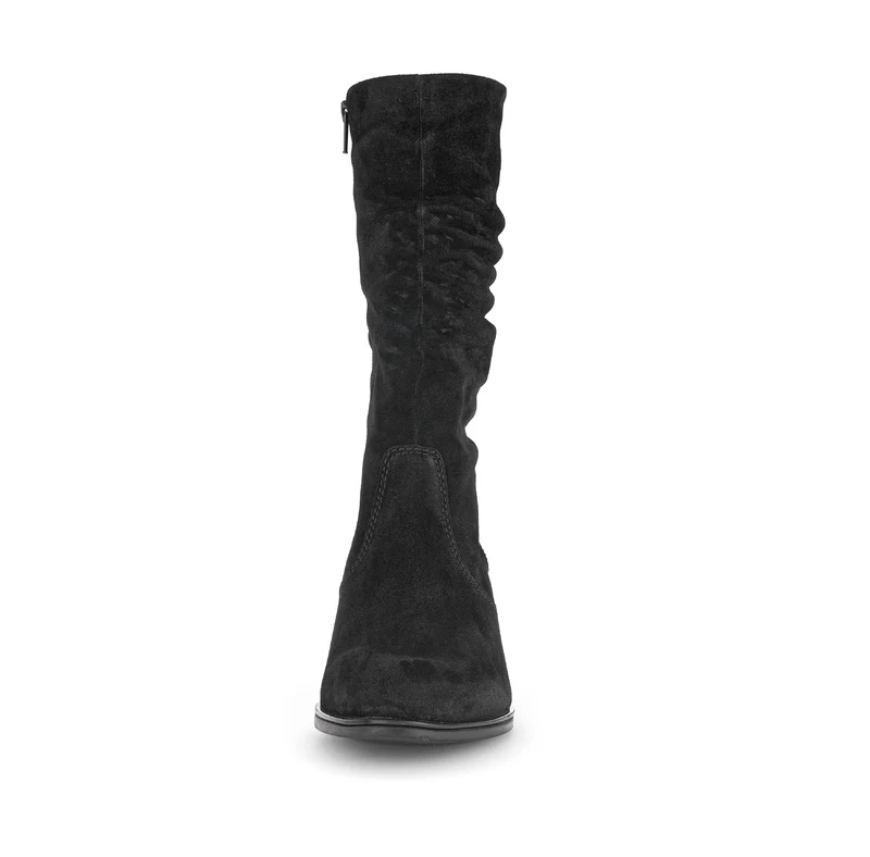 Bottines Mids noires en cuir velours