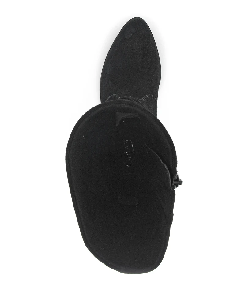 Bottines Mids noires en cuir velours