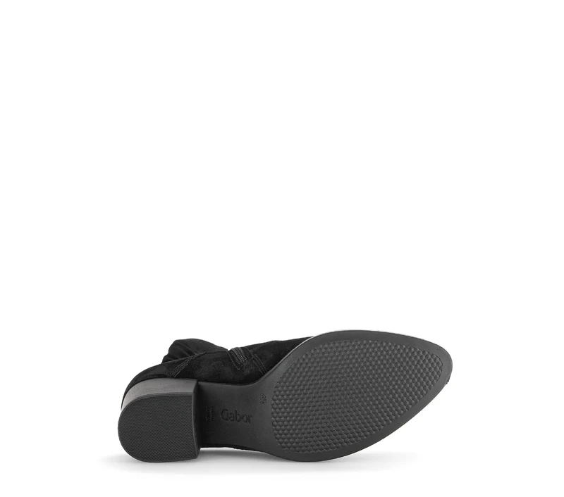 Bottines Mids noires en cuir velours