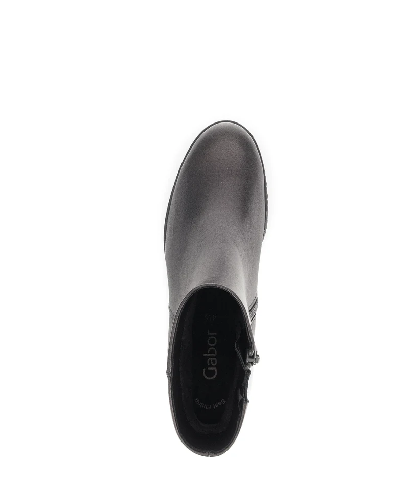 Bottines bronze en cuir lisse