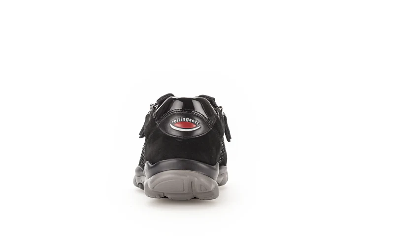 Baskets noires en combinaison cuirs