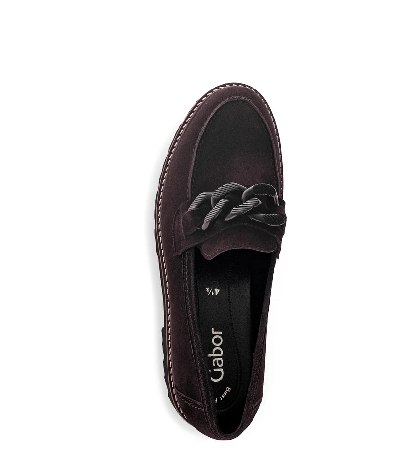Mocassins marron en velours