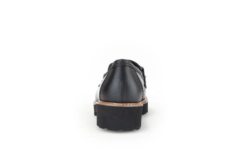 Mocassins noirs en cuir lisse