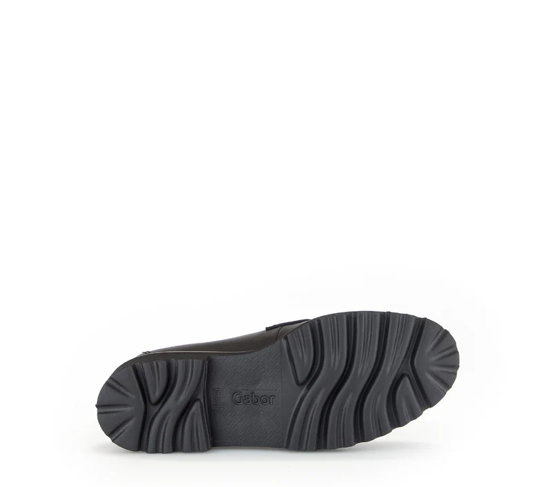 Mocassins noirs en cuir lisse
