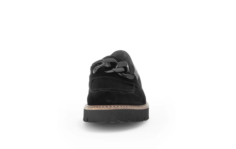Mocassins noirs en cuir velours