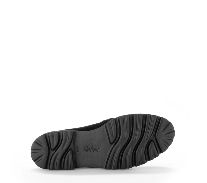 Mocassins noirs en cuir velours