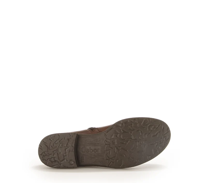 Bottines sattel en cuir lisse