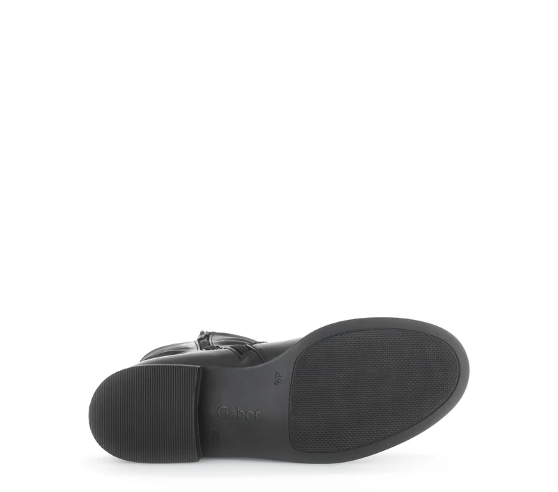 Bottines Mids noires en cuir lisse