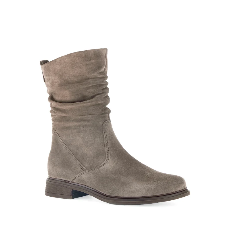 Bottines Mids taupes en cuir velours