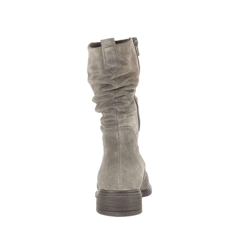 Bottines Mids taupes en cuir velours