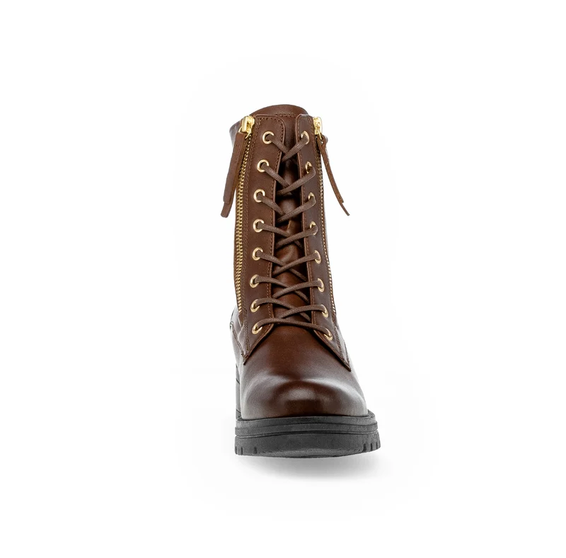 Bottines à lacets sattel en cuir lisse