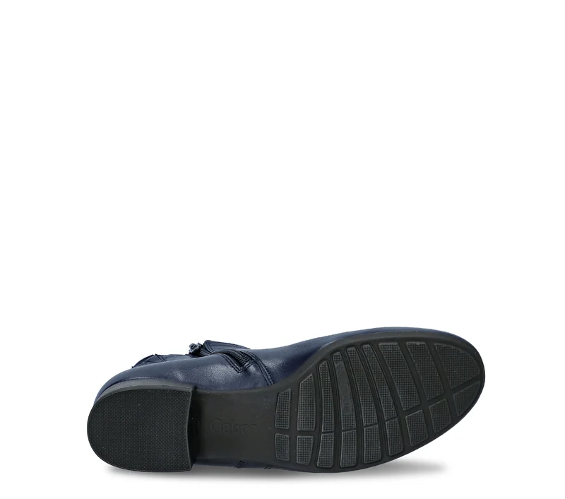 Bottines marine en combinaison cuirs