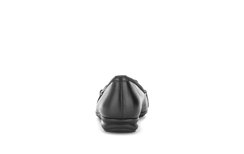 Ballerines noires en cuir lisse