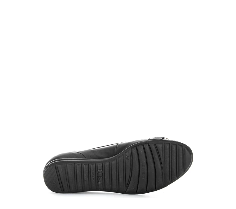 Ballerines noires en cuir lisse