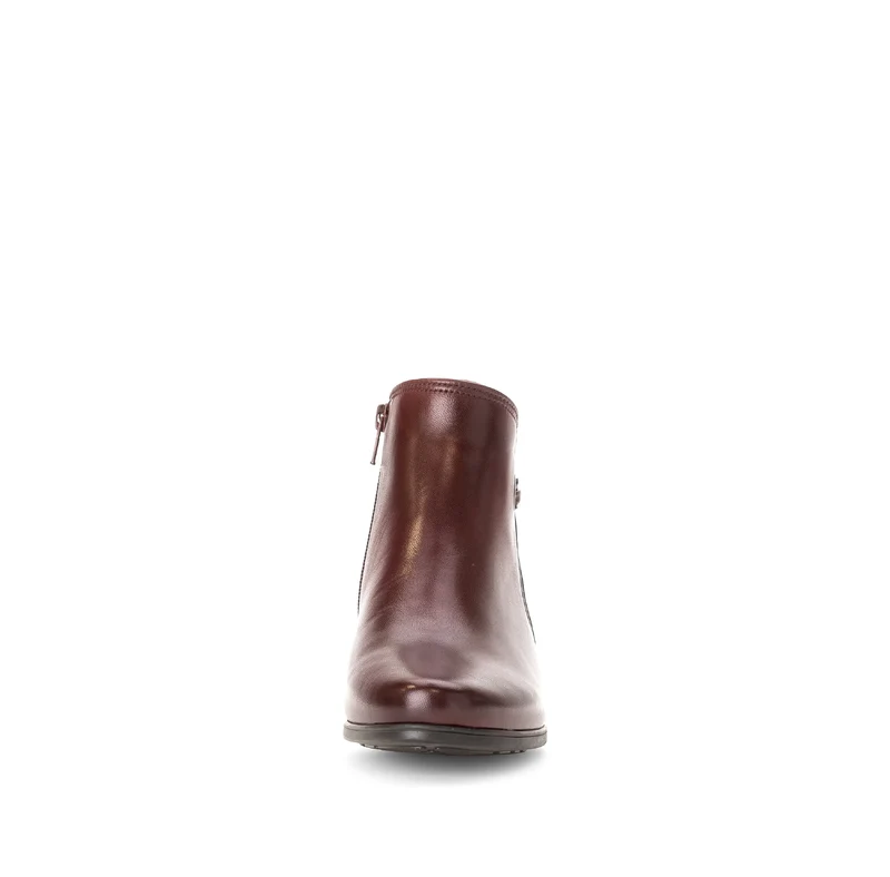Bottines rouges en cuir lisse
