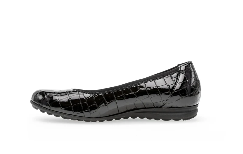 Ballerines noires en cuir vernis