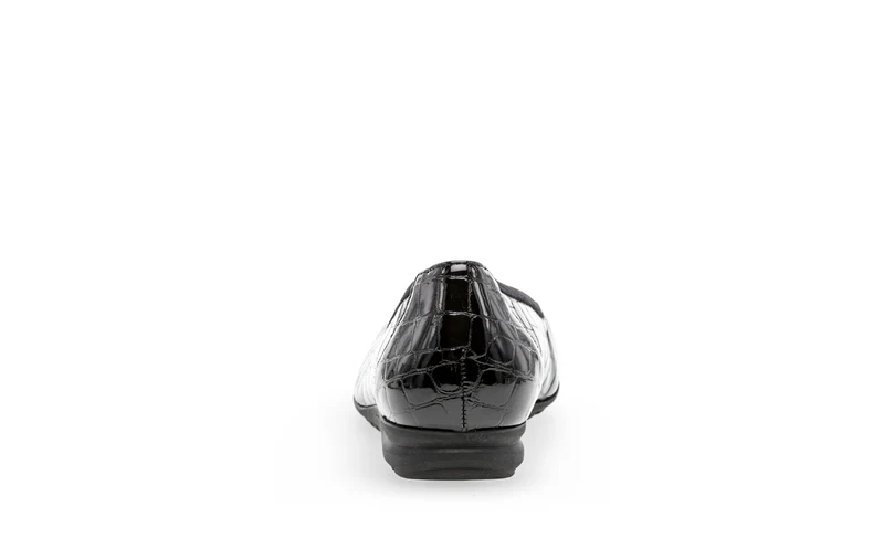 Ballerines noires en cuir vernis