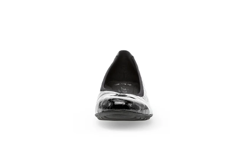 Ballerines noires en cuir vernis