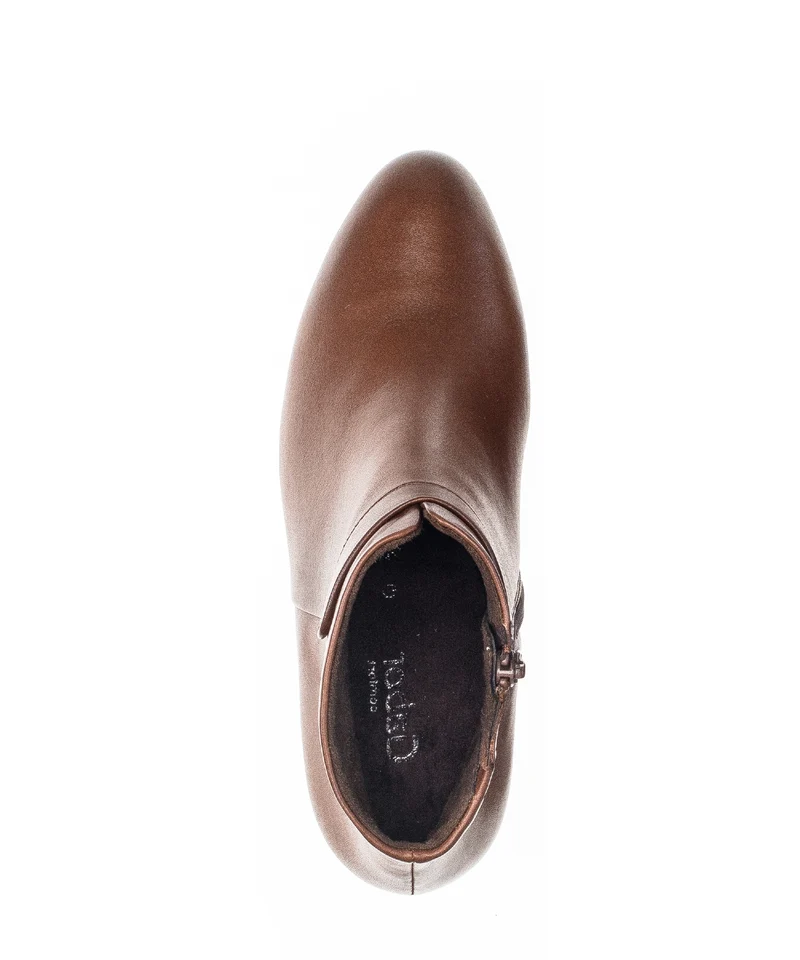 Bottines sattels en cuir lisse