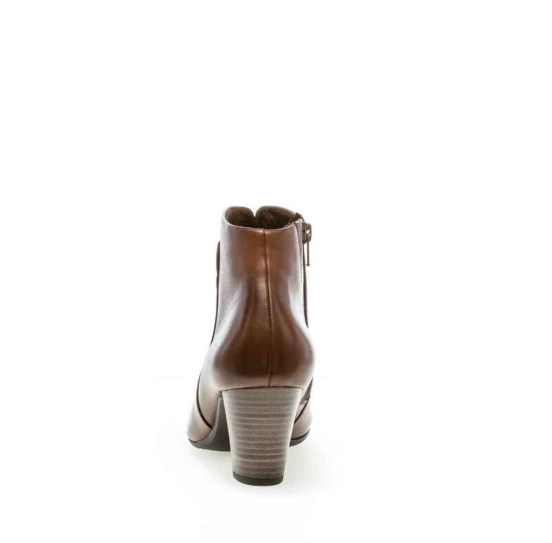 Bottines sattels en cuir lisse