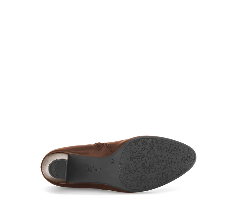 Bottines sattels en cuir lisse