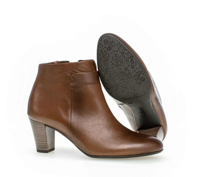 Bottines sattels en cuir lisse