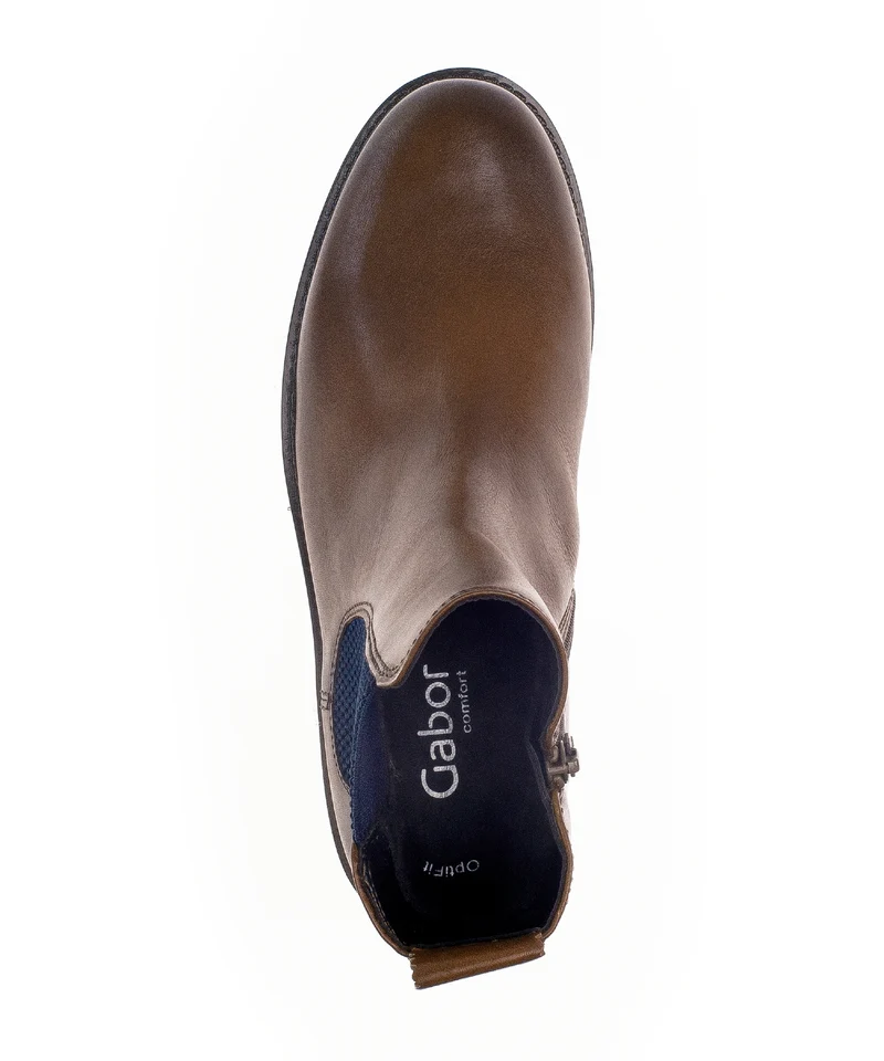 Bottines sattels en cuir lisse